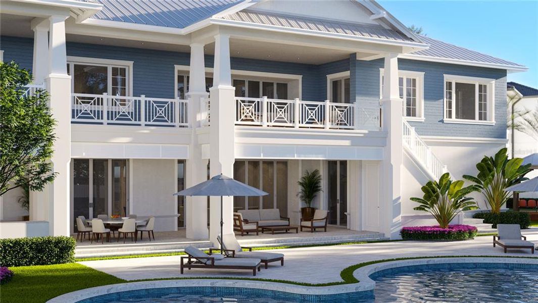 This home is completely concrete on both levels.