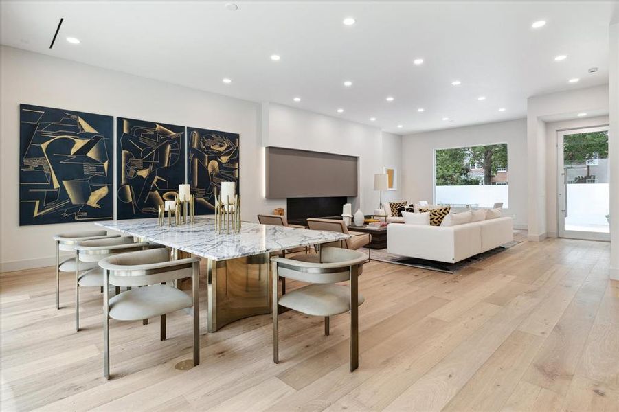 Elegant living area with abundant natural light and modern design.