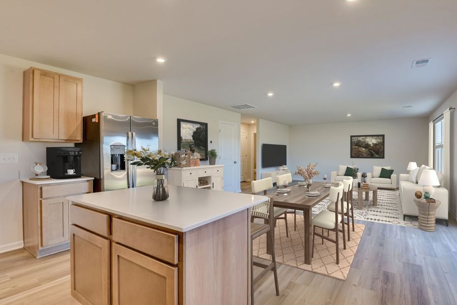 Furnished interior view inside a new home in Essence at Victorywoods Village, Columbia (Image 10).