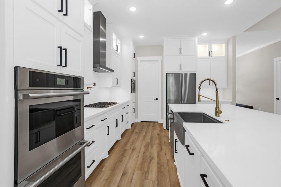 Custom cabinetry and quartz countertops