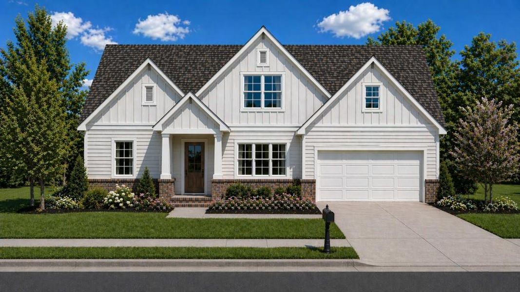 Front exterior of a new home in , Commerce, GA, highlighting curb appeal (Image 1). Front exterior of a new home in , Commerce, GA, highlighting curb appeal (Image 1).