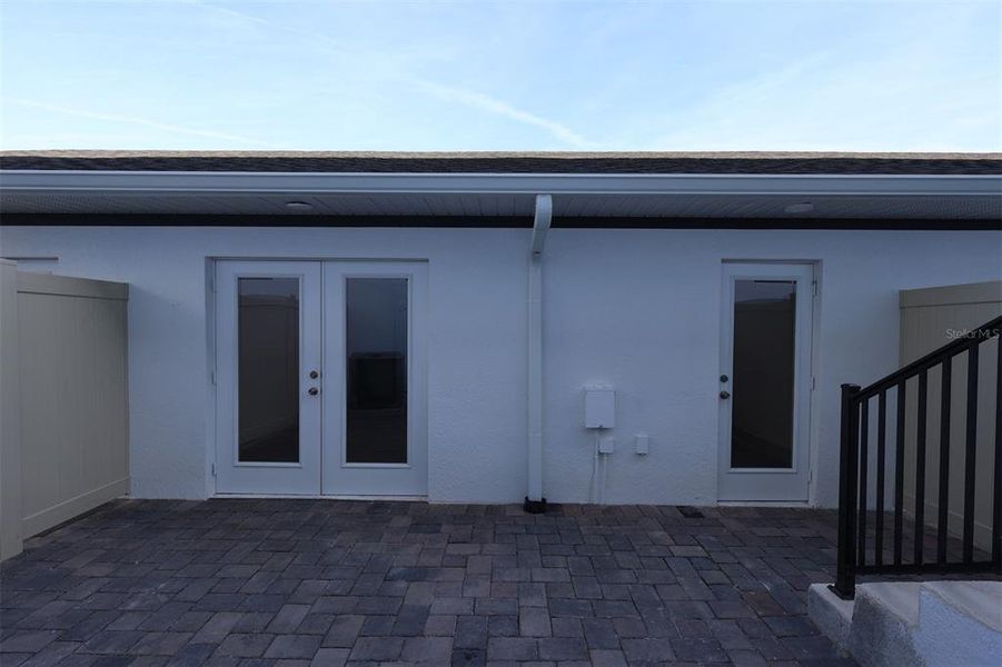 Exterior details and patio area of a home in Tribute at Ovation, Winter Garden (Image 31). Exterior details and patio area of a home in Tribute at Ovation, Winter Garden (Image 31).