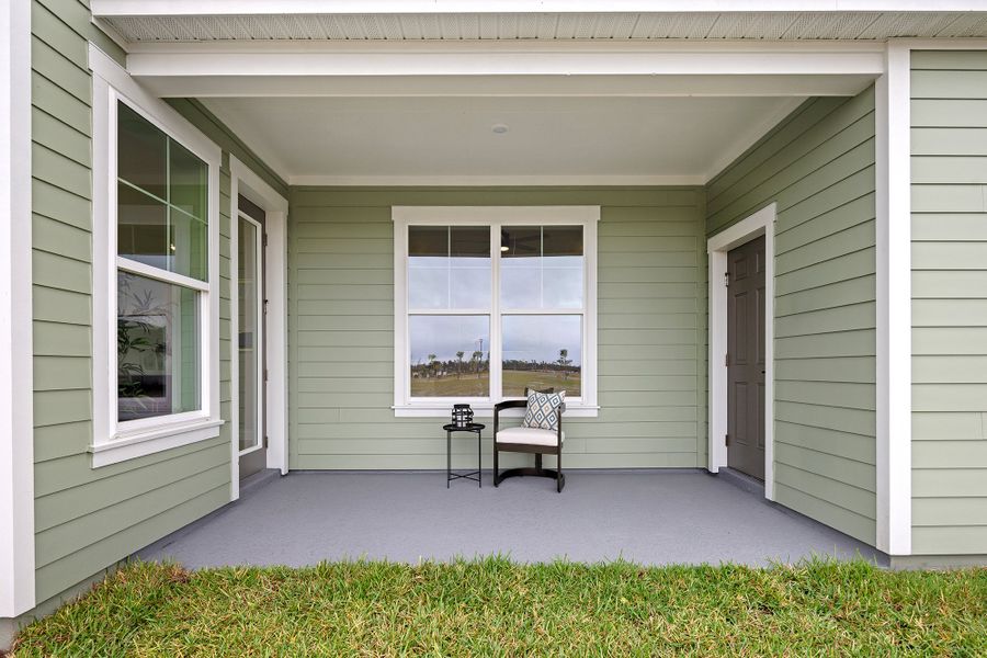 Representative exterior details of a home built from the The Kahneman II by David Weekley Homes in Laureate Park at Lake Nona - Garden Series, Orlando (Image 3).