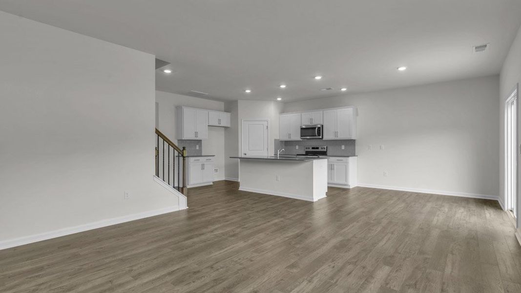 Spacious, unfurnished interior of a new home in The Preserve at Kinsley, Jamestown (Image 21). Spacious, unfurnished interior of a new home in The Preserve at Kinsley, Jamestown (Image 21).