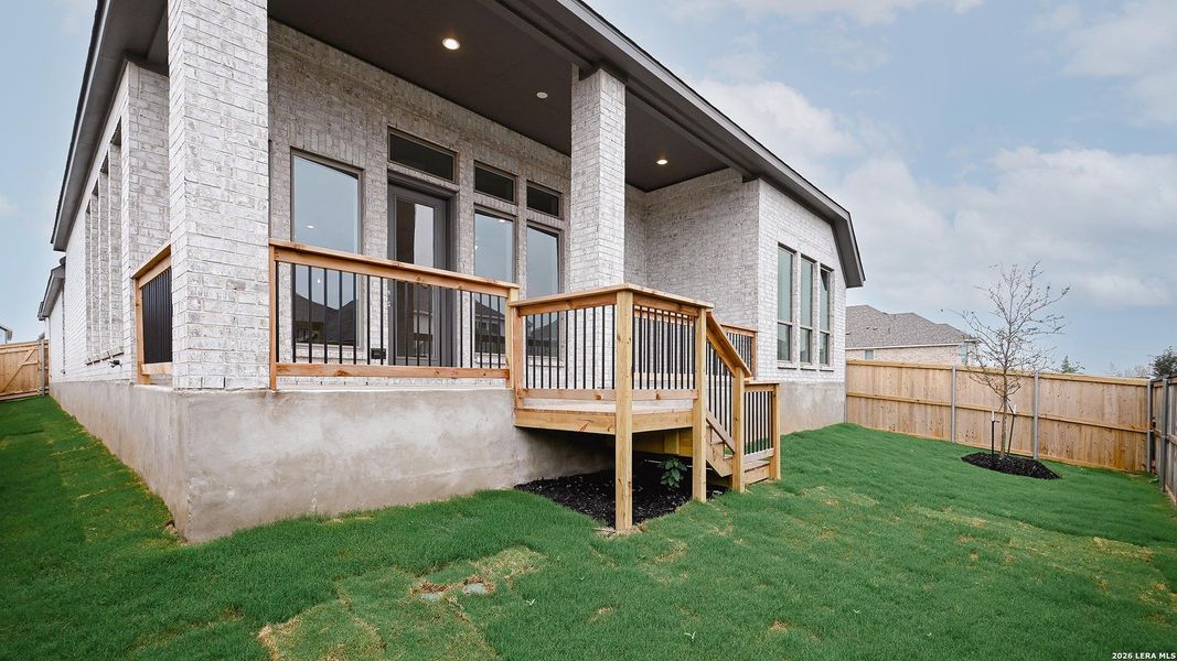 Exterior details and patio area of a home in Mayfair, New Braunfels (Image 22).