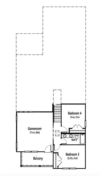 2D floor plan layout for the Peyton by Cambridge Homes in Lake Park, Rowlett, TX (Image 7).