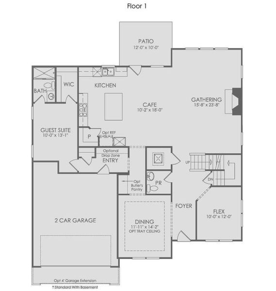 2D floor plan layout of this home in Silverwood, Cumming, GA (Image 3).