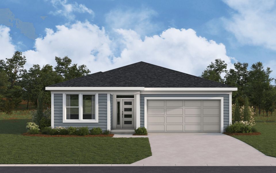 Representative exterior photo of a completed home built from the Amelia by Fischer Homes in Salt Grass at Ward Creek, Panama City Beach, FL (Image 25).