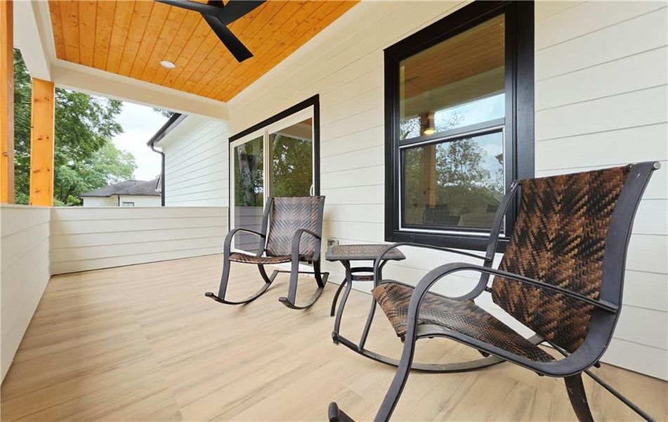 Exterior details and patio area of a home in , Atlanta (Image 3).