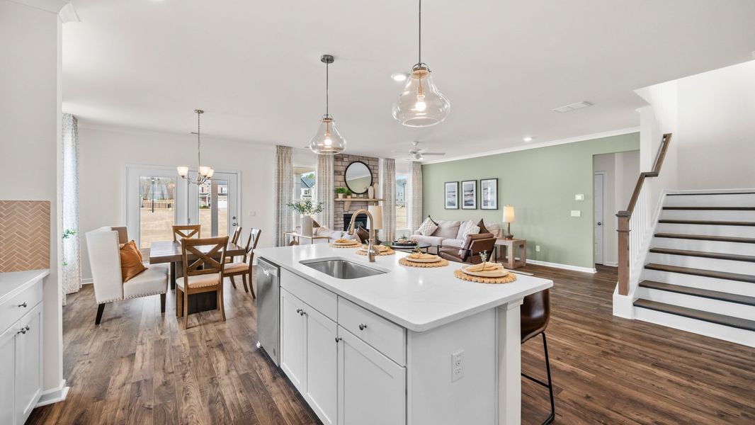 Representative furnished interior of a home built from the Hampshire by D.R. Horton in Westland, Bogart (Image 12).