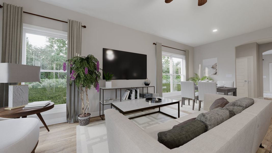 Representative furnished interior of a home built from the Grayson by Parkside Builders in Anderson Park, Hendersonville (Image 5).