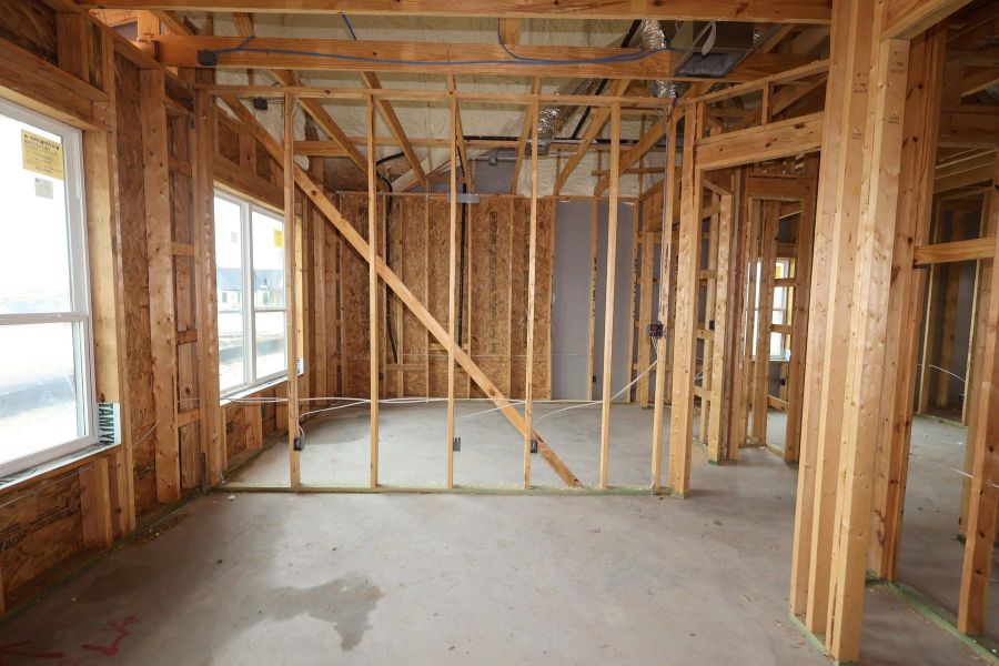 In-progress construction of a new home in Bridgeland Central: Emerald Heights - Enclave Row Collection, Cypress, TX (Image 4).