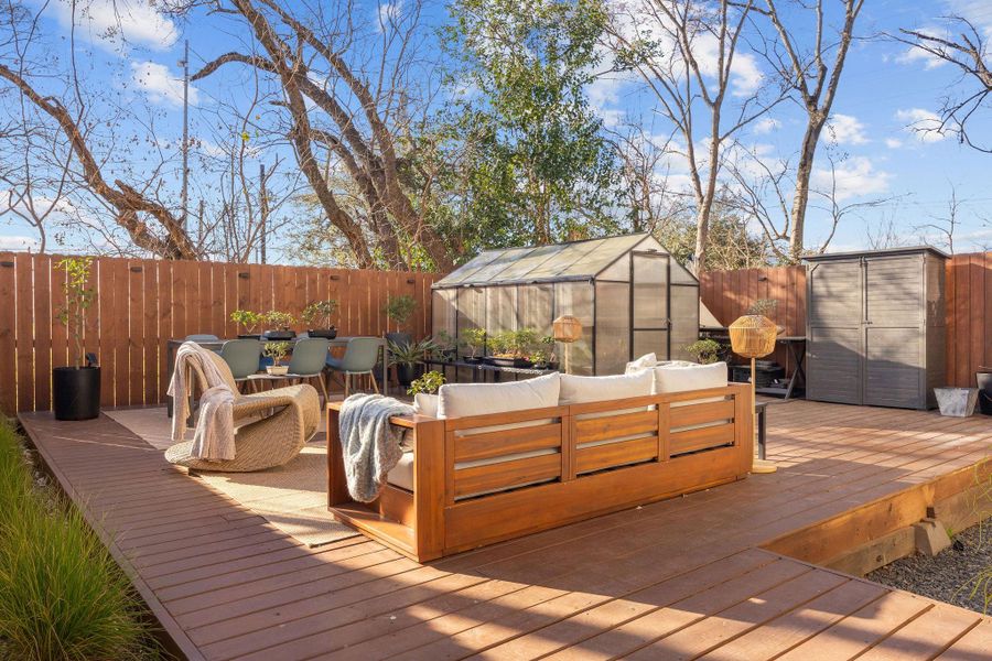 Exterior details and patio area of a home in , Houston (Image 4). Exterior details and patio area of a home in , Houston (Image 4).