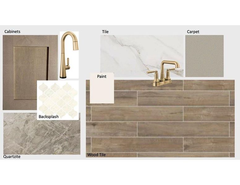 Material Selections. Presenting a compilation of material samples for the property's interior finishes