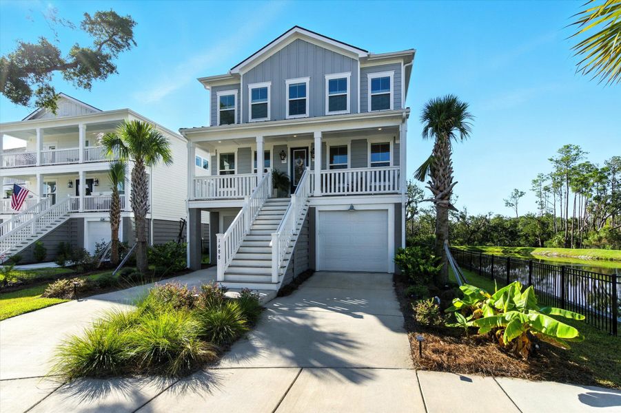 Front exterior of a new home in , Mount Pleasant, SC, highlighting curb appeal (Image 20).