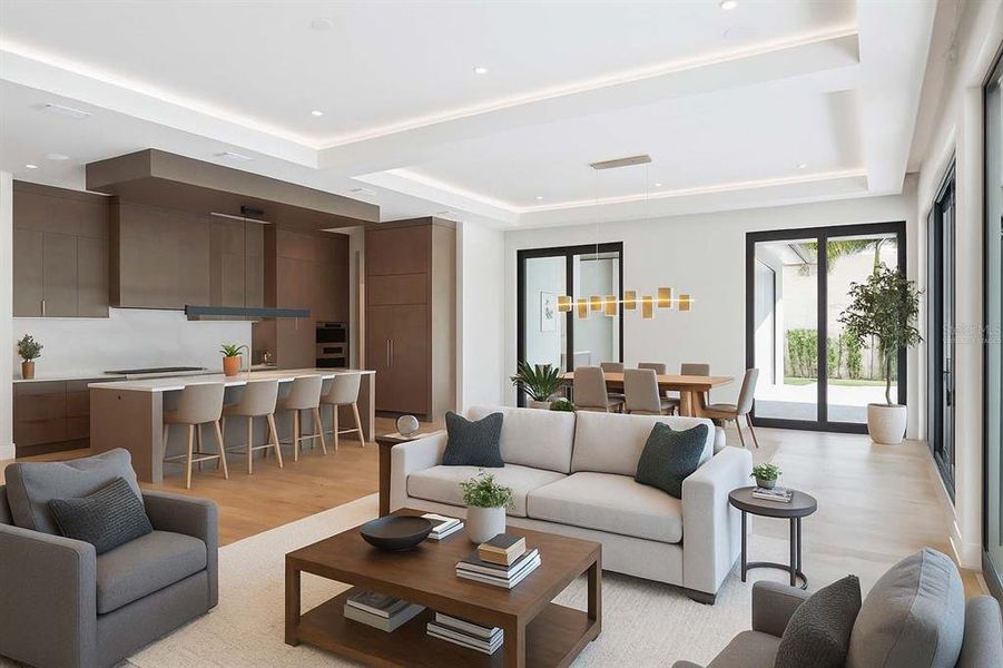 Furnished interior view inside a new home in , Orlando (Image 6).