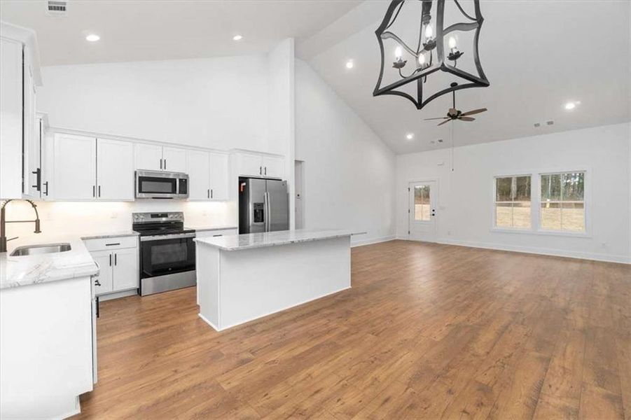 Furnished interior view inside a new home in , Monroe (Image 6).