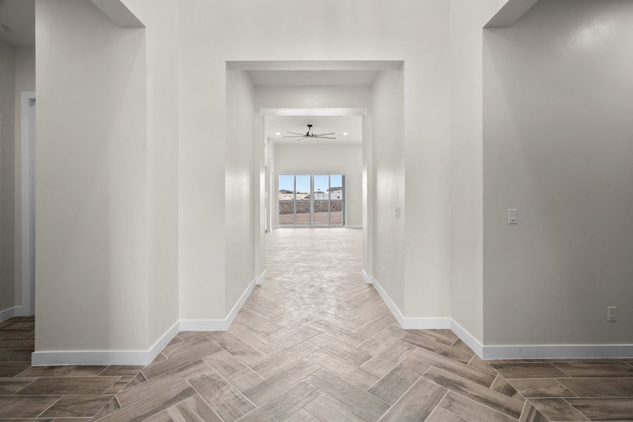 Representative unfurnished interior of a home built from the Scottsdale by LEH. Homes in Verdancia, El Paso (Image 80).