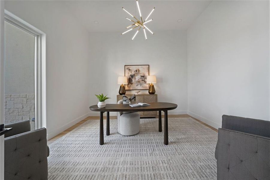 Furnished interior view inside a new home in , Heath (Image 7). Furnished interior view inside a new home in , Heath (Image 7).