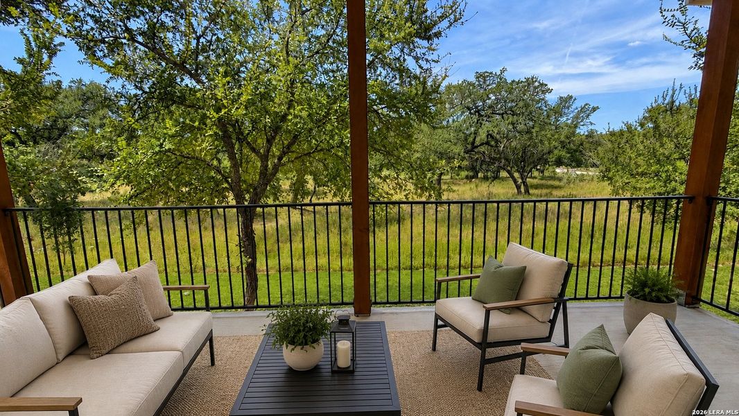 Exterior details and patio area of a home in , Bulverde (Image 28).