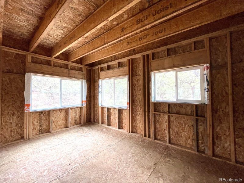 Unfinished living area