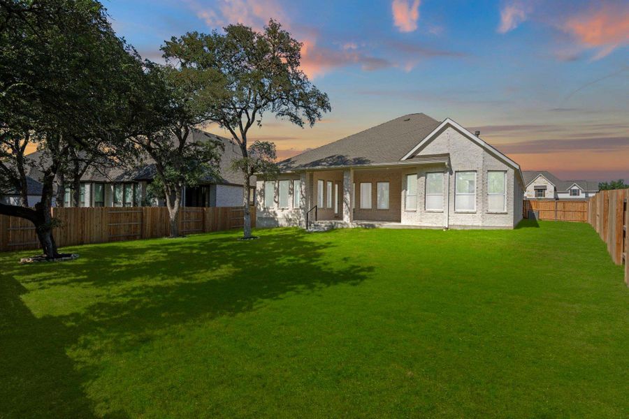 Rear of Home and Private Backyard