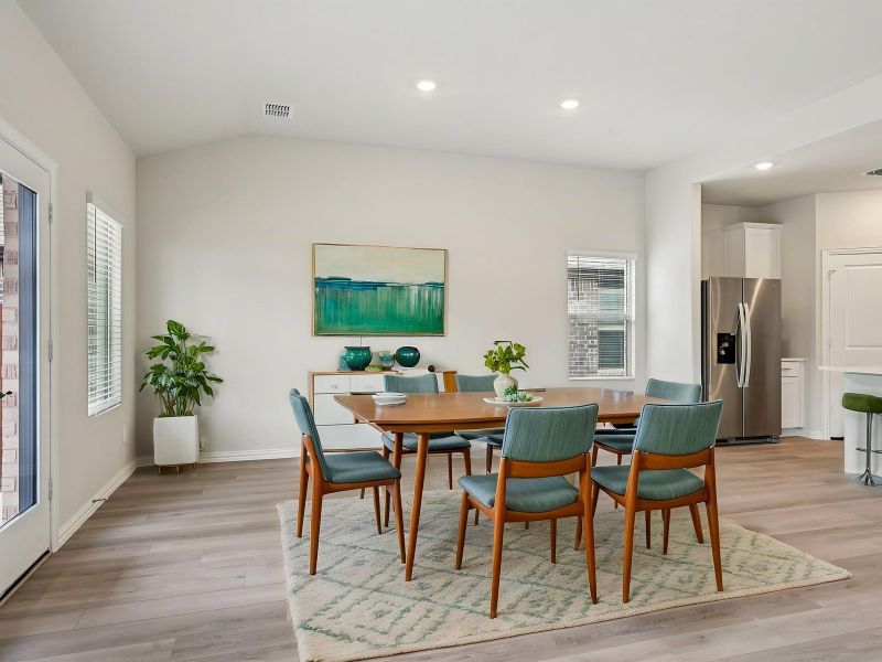 Furnished interior view inside a new home in Parks at Foster Crossing - Signature Series, Anna (Image 5). Furnished interior view inside a new home in Parks at Foster Crossing - Signature Series, Anna (Image 5).