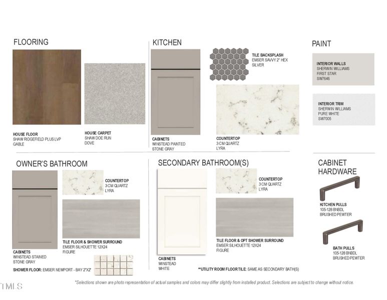 Lot 4558 Design Board