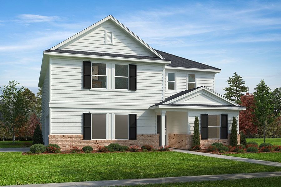 Representative exterior photo of a completed home built from the 2723 by KB Home in The Estates at Wellington Pointe, Monroe, NC (Image 8).