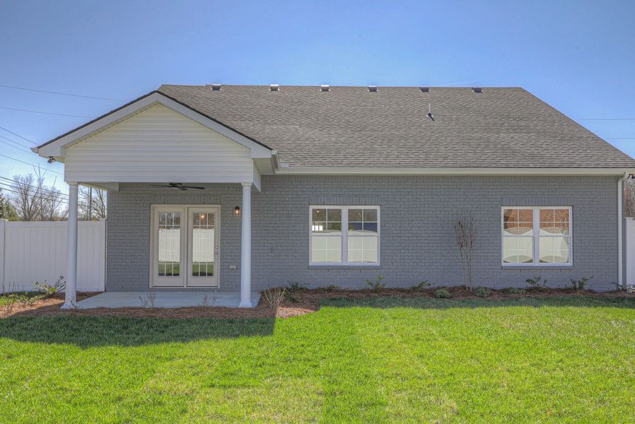 Exterior details and patio area of a home in Fox Run, Manchester (Image 16). Exterior details and patio area of a home in Fox Run, Manchester (Image 16).