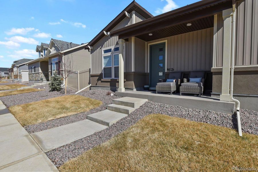 Exterior details and patio area of a home in , Colorado Springs (Image 21).