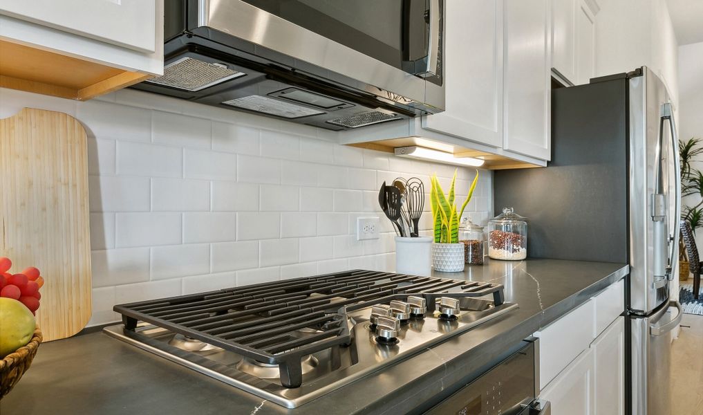 Beautiful backsplash and countertops