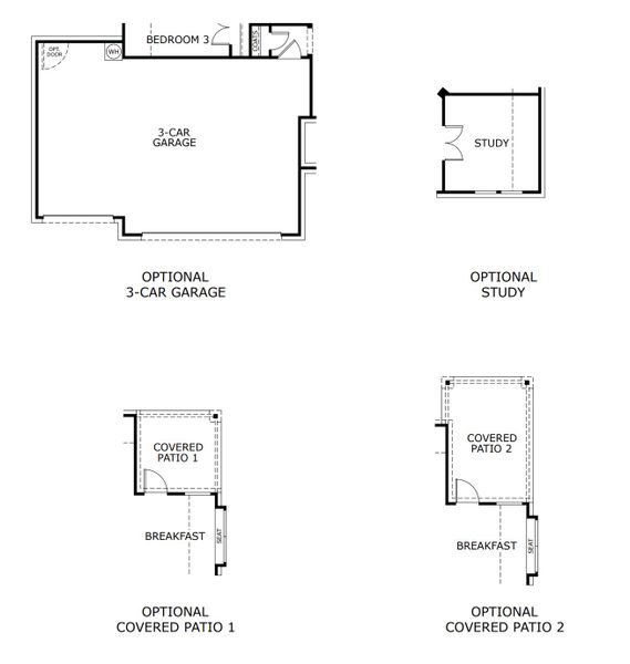 2D floor plan layout for the Concept 1991 by Landsea Homes in El Dorado, Granbury, TX (Image 4).