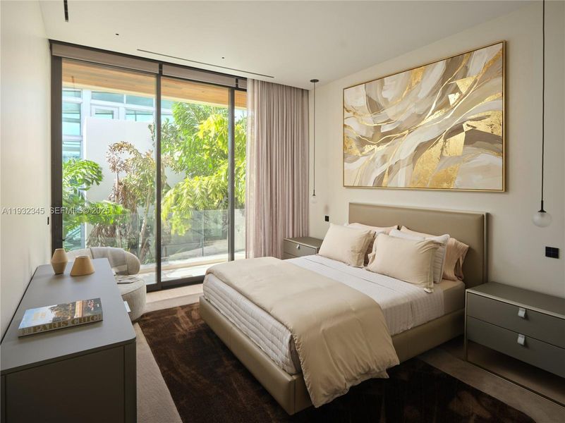 Furnished interior view inside a new home in , Miami (Image 12).
