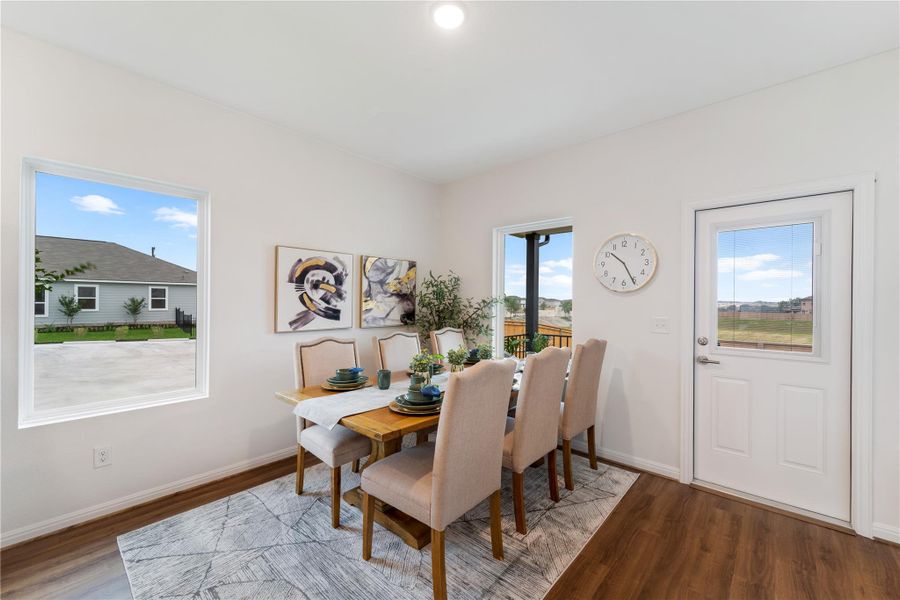 Furnished interior view inside a new home in Sweetgrass Village, Crosby (Image 12).