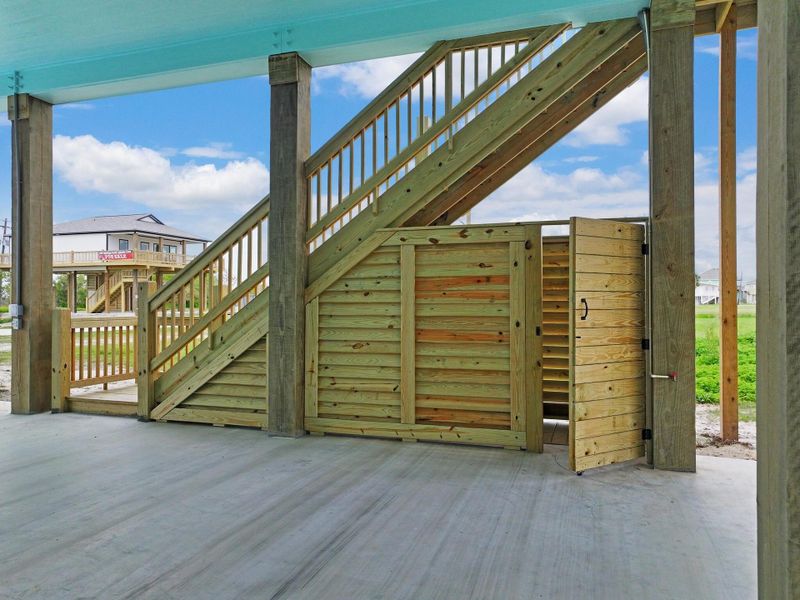 Exterior details and patio area of a home in , Crystal Beach (Image 19). Exterior details and patio area of a home in , Crystal Beach (Image 19).