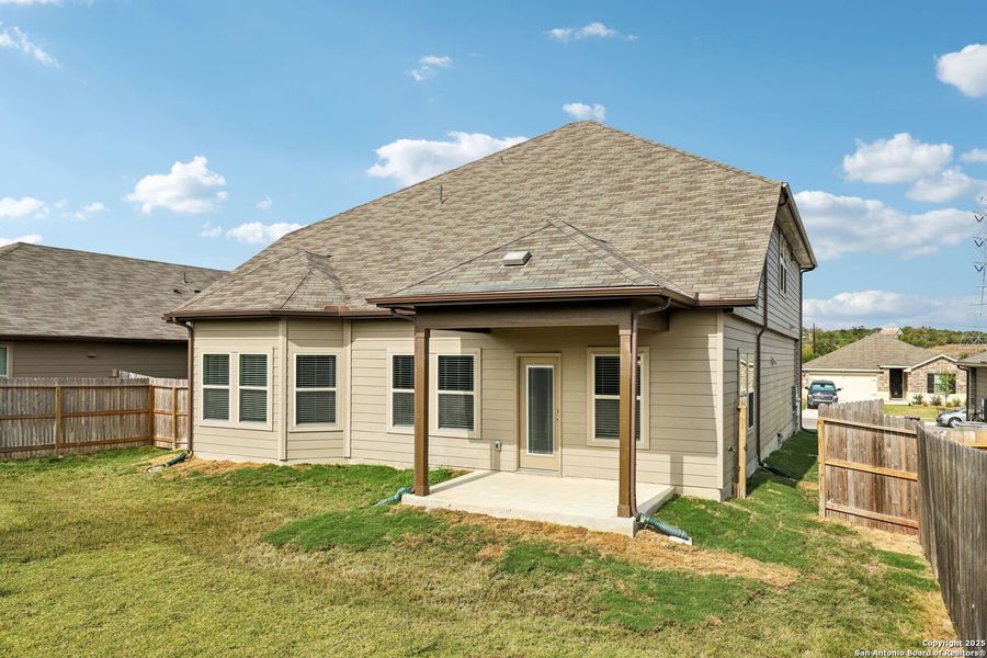 Exterior details and patio area of a home in Legendary Trails - Classic Series, Cibolo (Image 30). Exterior details and patio area of a home in Legendary Trails - Classic Series, Cibolo (Image 30).