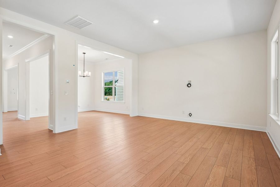 Representative unfurnished interior of a home built from the Lure by Caruso Homes in Blue Run, Raleigh (Image 18). Representative unfurnished interior of a home built from the Lure by Caruso Homes in Blue Run, Raleigh (Image 18).