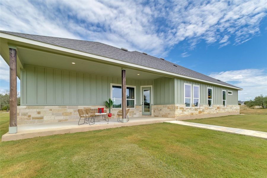 Exterior details and patio area of a home in , Bertram (Image 25). Exterior details and patio area of a home in , Bertram (Image 25).