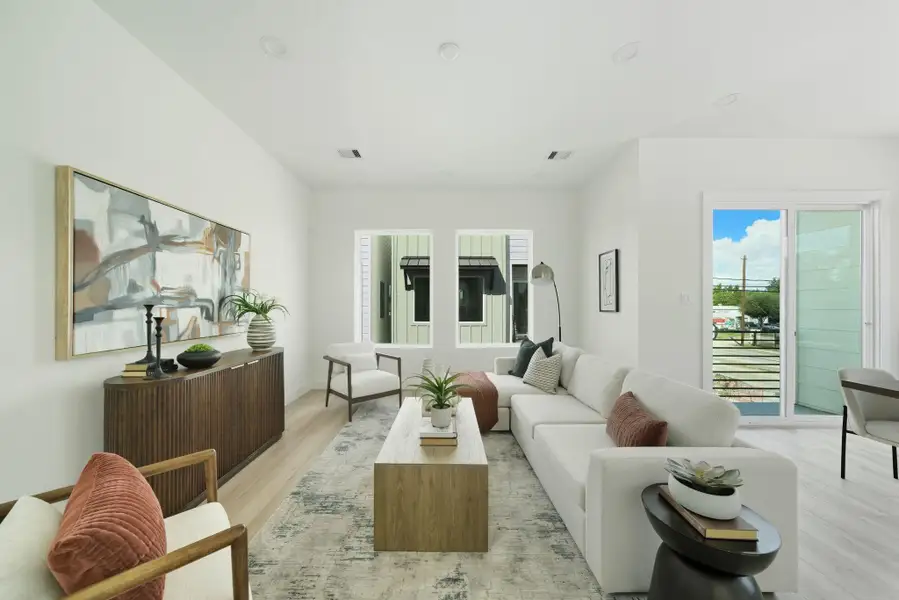 Furnished interior view inside a new home in Hammerly Blvd, Houston (Image 9). Furnished interior view inside a new home in Hammerly Blvd, Houston (Image 9).