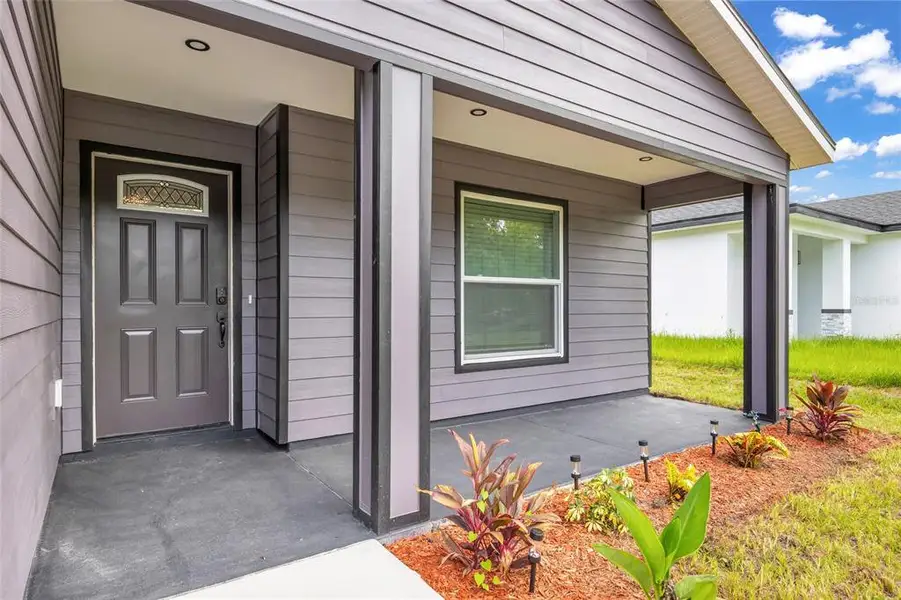 Exterior details and patio area of a home in , Sanford (Image 4). Exterior details and patio area of a home in , Sanford (Image 4).