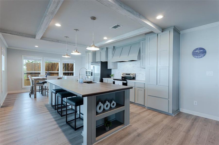 Furnished interior view inside a new home in , Graford (Image 9).