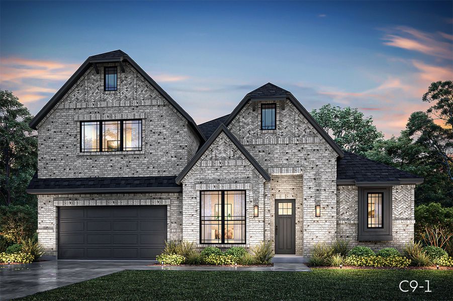 Representative exterior photo of a completed home built from the Alexander by John Houston Homes in Levante - 1 Acre Lots, Waxahachie, TX (Image 5). Representative exterior photo of a completed home built from the Alexander by John Houston Homes in Levante - 1 Acre Lots, Waxahachie, TX (Image 5).