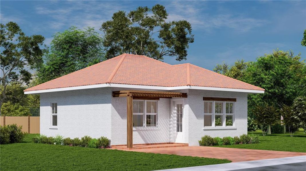 Front exterior of a new home in , Port Charlotte, FL, highlighting curb appeal (Image 2).