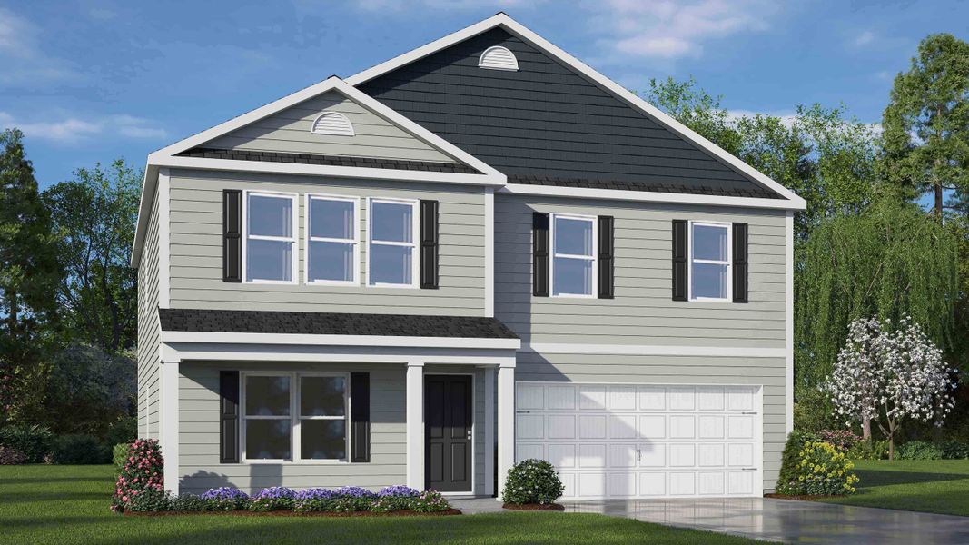 Representative exterior photo of a completed home built from the KYLE by D.R. Horton in Olive Branch, Clayton, NC (Image 2).