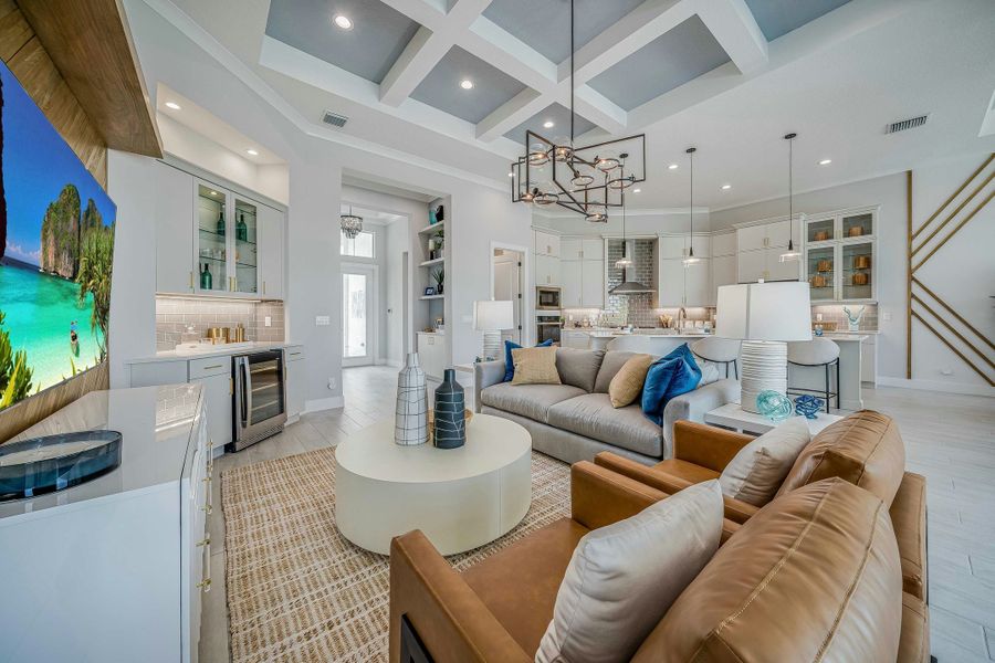 2D floor plan layout for the Sage by GHO Homes in Belterra, Port St. Lucie, FL (Image 80).