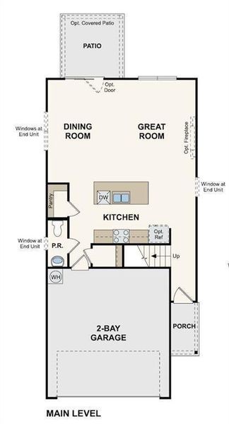 2D floor plan layout of this home in Sherwood Square, Flowery Branch, GA (Image 4).