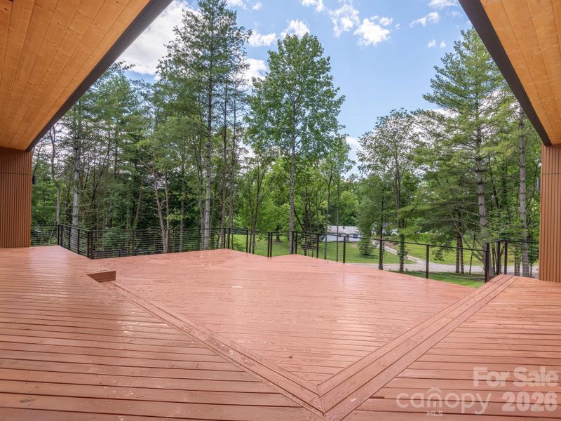 Exterior details and patio area of a home in , Mills River (Image 18).