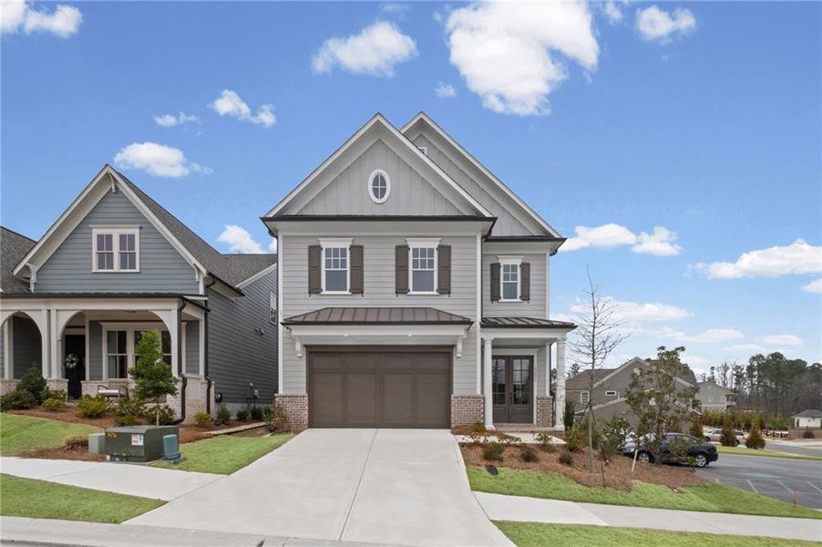 Front exterior of a new home in , Canton, GA, highlighting curb appeal (Image 20).
