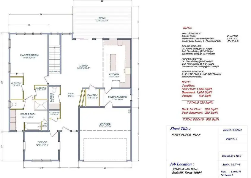 2D floor plan layout of this home in , Briarcliff, TX (Image 5).